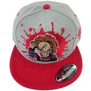 Snap Back Child’s Play Chucky Gray/Red Snapback Hat Men’s One Size Preowned